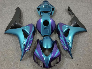 Violet Emerald Noir Mat Carénage Moto Honda CBR1000RR 2006-2007 Pas Chère