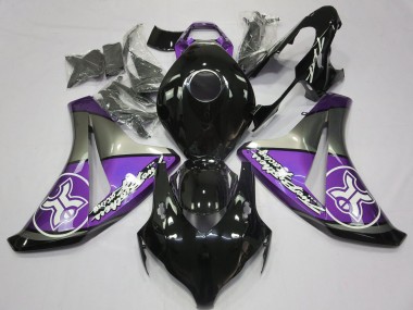 Violet Gris Noir Brillant Carénage Moto Honda CBR1000RR 2008-2011 Pas Chère