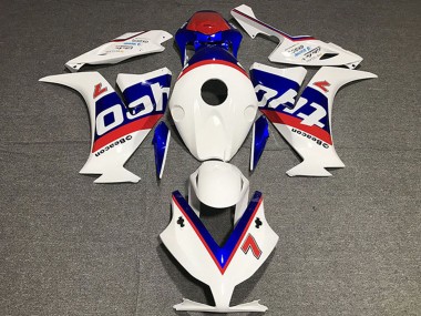 Blanc Rouge Bleu Tyco Carénage Moto Honda CBR1000RR 2012-2016 Pas Chère