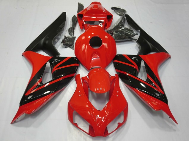 Rouge Noir Brillant Noir Mat Carénage Moto Honda CBR1000RR 2006-2007