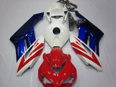 Blanc Rouge Bleu Carénage Moto Honda CBR1000RR 2004-2005 Pas Chère