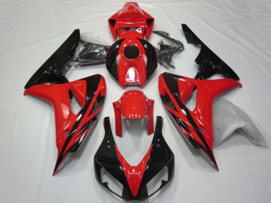 Rouge Noir Brillant OEM Style No Décalque Carénage Moto Honda CBR1000RR 2006-2007 Pas Chère