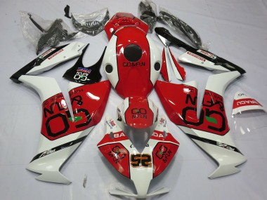 Blanc Rouge Go&Fun Carénage Moto Honda CBR1000RR 2012-2016 Pas Chère