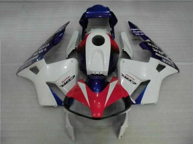 Blanc Rouge Bleu Carénages Moto Honda CBR600RR 2003-2004 Pas Chère