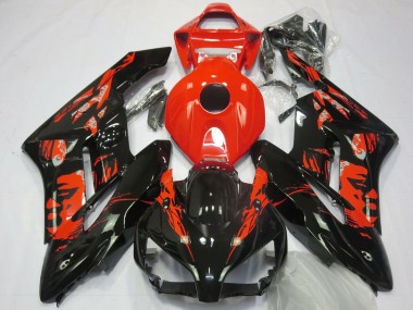 Rouge Noir Brillant Le Mis Carénage Moto Honda CBR1000RR 2004-2005 Pas Chère