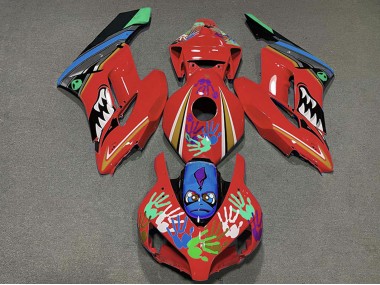 Rouge Bleu Vert Noir Requin Carénage Moto Honda CBR1000RR 2004-2005 Pas Chère