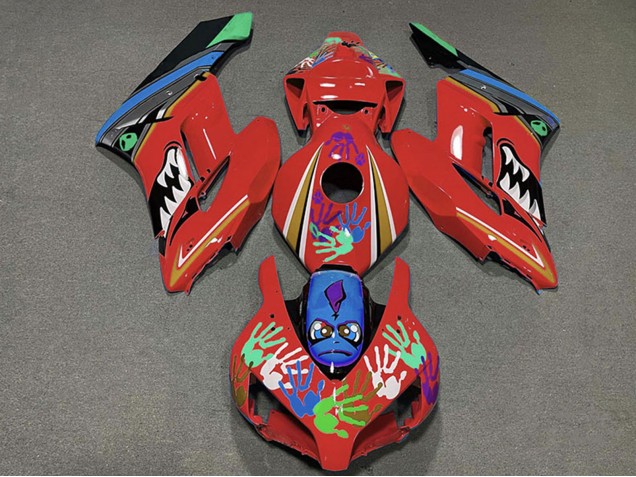 Rouge Bleu Vert Noir Requin Carénage Moto Honda CBR1000RR 2004-2005