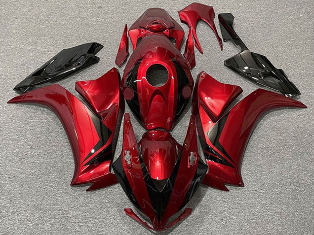 Rouge Noir Brillant Style Carénage Moto Honda CBR1000RR 2012-2016
