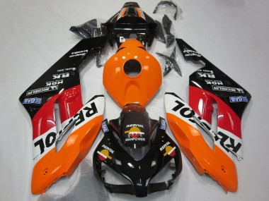 Orange Blanc Rouge Noir Brillant Repsol Carénages Moto Honda CBR1000RR 2004-2005 Pas Chère