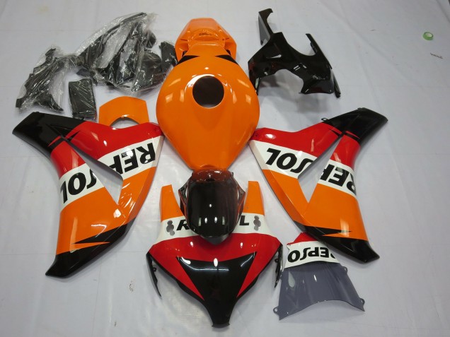 Orange Blanc Rouge Noir Brillant Repsol Carénages Moto Honda CBR1000RR 2008-2011