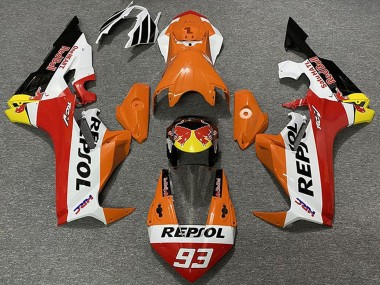 Orange Blanc Jaune Rouge Noir Brillant Red Bull Repsol 93 Carénage Moto Honda CBR1000RR 2017-2023 Pas Chère
