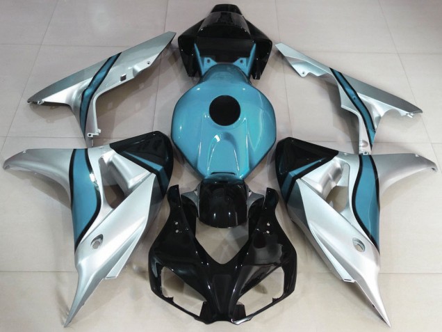 Argent Bleu Clair Noir Brillant Carénage Moto Honda CBR1000RR 2006-2007