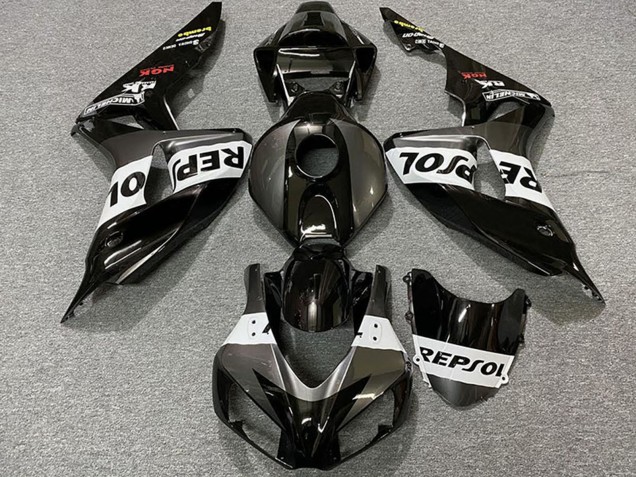 Gris Blanc Noir Brillant Repsol Carénage Moto Honda CBR1000RR 2006-2007