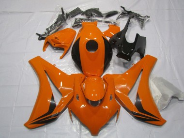 Orange Noir Brillant Carénage Moto Honda CBR1000RR 2008-2011 Pas Chère