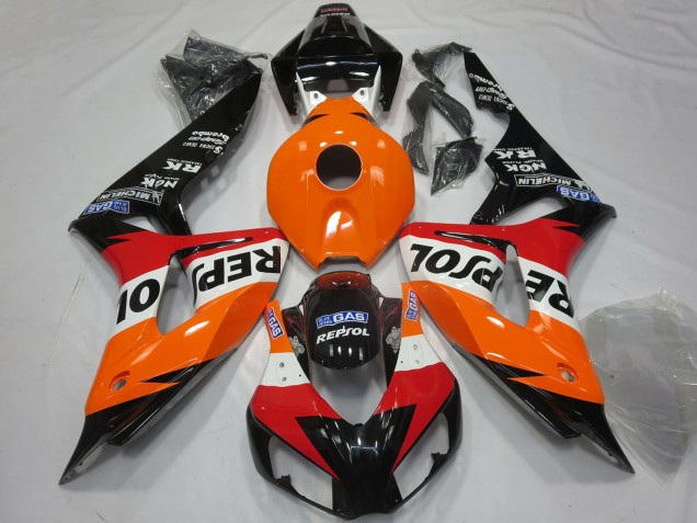 Orange Blanc Rouge Noir Brillant Repsol Carénage Moto Honda CBR1000RR 2006-2007