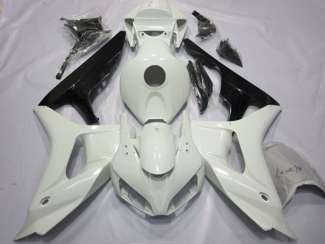 Blanc Noir Brillant Carénage Moto Honda CBR1000RR 2006-2007