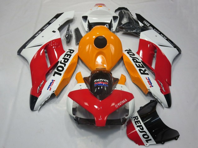 Blanc Orange Rouge Noir Brillant Repsol HRC Carénage Moto Honda CBR1000RR 2004-2005