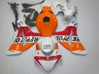 Orange Blanc Rouge Noir Brillant Repsol Carénage Moto Honda CBR1000RR 2008-2011 Pas Chère