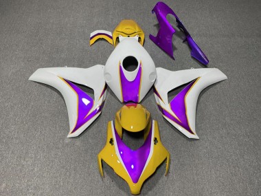 Blanc Jaune Violet Carénage Moto Honda CBR1000RR 2008-2011 Pas Chère