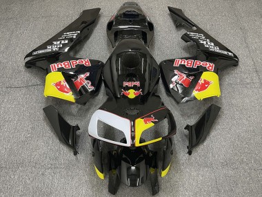 Noir Jaune Blanc Red Bull Carénage Moto Honda CBR600RR 2005-2006 Pas Chère