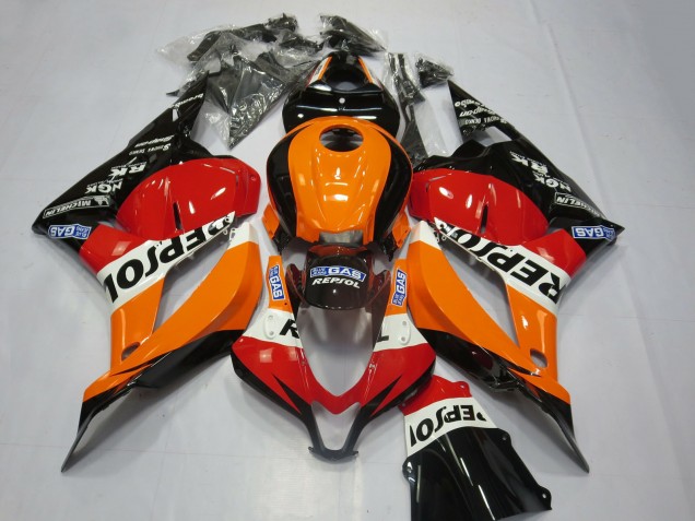 Orange Blanc Rouge Noir Brillant Repsol Kits Carénages Moto Honda CBR600RR 2009-2012