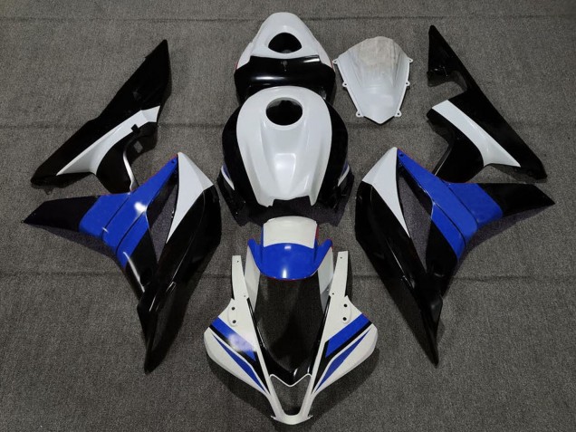 Blanc Bleu Noir Brillant Carénage Moto Honda CBR600RR 2007-2008