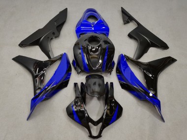 Bleu Noir Brillant Carénages Moto Honda CBR600RR 2007-2008 Pas Chère