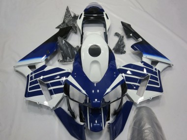Blanc Bleu Carénage Moto Honda CBR600RR 2003-2004 Pas Chère
