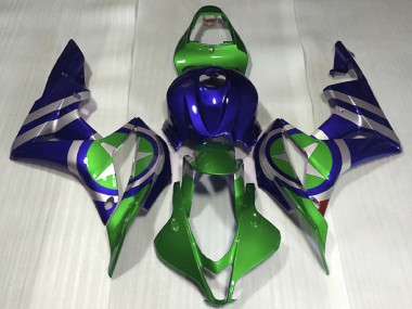 Bleu Vert Argent Captain America Carénage Moto Honda CBR600RR 2007-2008 Pas Chère