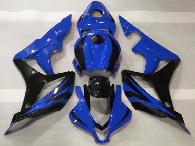 Bleu Noir Brillant OEM Style Carénage Moto Honda CBR600RR 2007-2008 Pas Chère