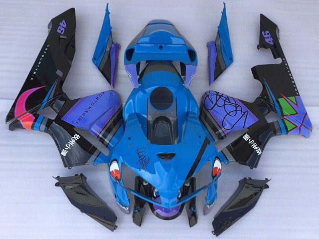 Bleu Requin Carénage Moto Honda CBR600RR 2005-2006