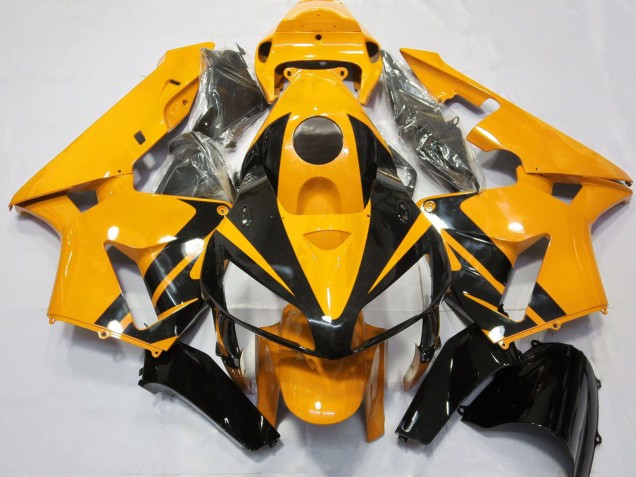 Brillant Orange Noir Brillant Design Carénage Moto Honda CBR600RR 2005-2006