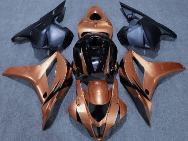 Bonbon Orange Noir Brillant Carénage Moto Honda CBR600RR 2009-2012 Pas Chère
