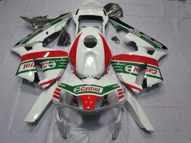 Blanc Rouge Vert Castrol Carénage Moto Honda CBR600RR 2003-2004 Pas Chère
