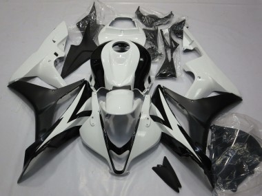 Blanc Noir Mat Kits Carénages Moto Honda CBR600RR 2007-2008 Pas Chère