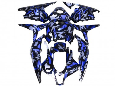 Bleu Blanc Camouflage Carénage Moto Honda CBR600RR 2009-2012 Pas Chère