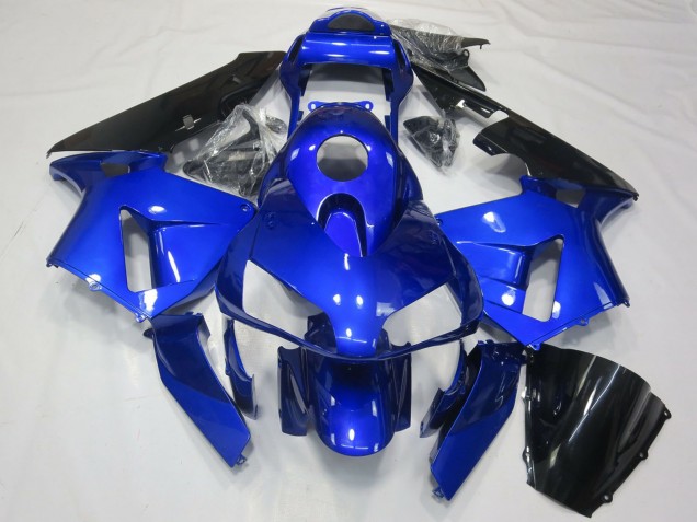 Bleu Noir Brillant Carénages Moto Honda CBR600RR 2003-2004
