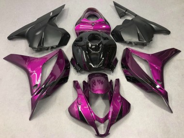 Rose Noir Brillant OEM Style Carénage Moto Honda CBR600RR 2009-2012 Pas Chère
