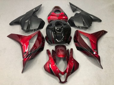 Rouge Noir Brillant OEM Style Carénages Moto Honda CBR600RR 2009-2012 Pas Chère