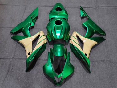 Emerald Vert Tan Carénage Moto Honda CBR600RR 2007-2008 Pas Chère