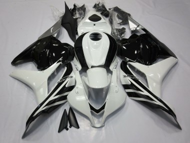 Blanc Noir Brillant Carénage Moto Honda CBR600RR 2009-2012 Pas Chère
