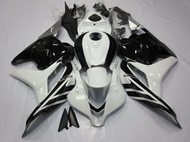 Blanc Noir Brillant Carénage Moto Honda CBR600RR 2009-2012