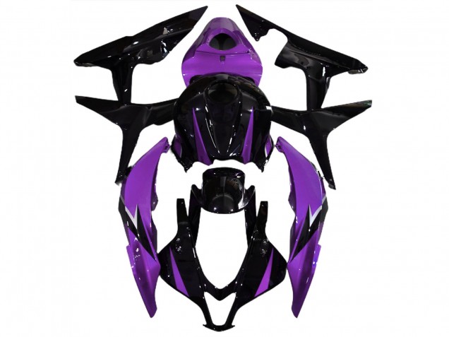 Violet Noir Brillant Carénage Moto Honda CBR600RR 2007-2008