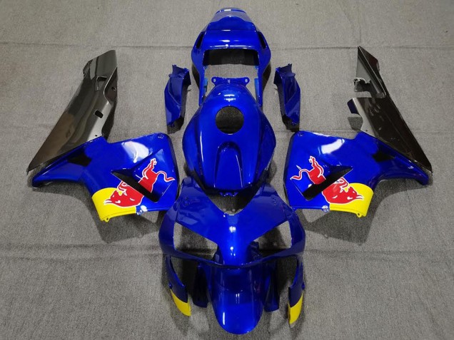 Bleu Jaune Noir Brillant Red Bull Carénage Moto Honda CBR600RR 2003-2004