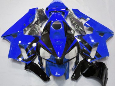Bleu Noir Brillant Design Carénage Moto Honda CBR600RR 2005-2006 Pas Chère