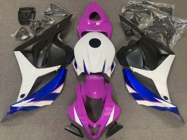 Blanc Rose Bleu Noir Mat Carénage Moto Honda CBR600RR 2009-2012 Pas Chère
