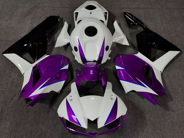 Blanc Violet Bleu Noir Brillant Carénage Moto Honda CBR600RR 2013-2023