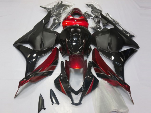 Rouge Noir Brillant Noir Mat Carénage Moto Honda CBR600RR 2009-2012