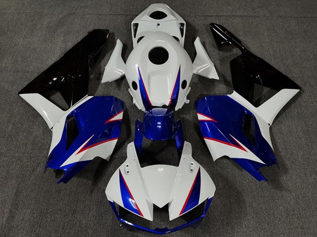 Blanc Bleu Noir Brillant Carénage Moto Honda CBR600RR 2013-2023