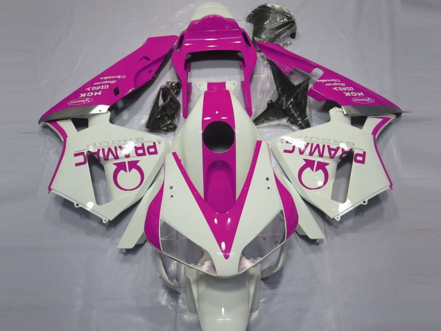 Blanc Rose Pramac Carénage Moto Honda CBR600RR 2003-2004
